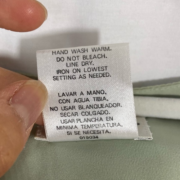 Vintage Liz Baker Green Embroidered Short Sleeve Blouse Button Down Shirt - Picture 9 of 10